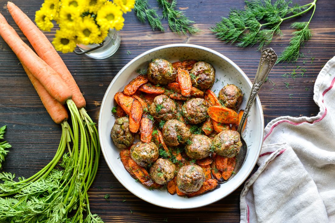 Sheet Pan Lamb & Leek Meatballs Nourishing Meals®